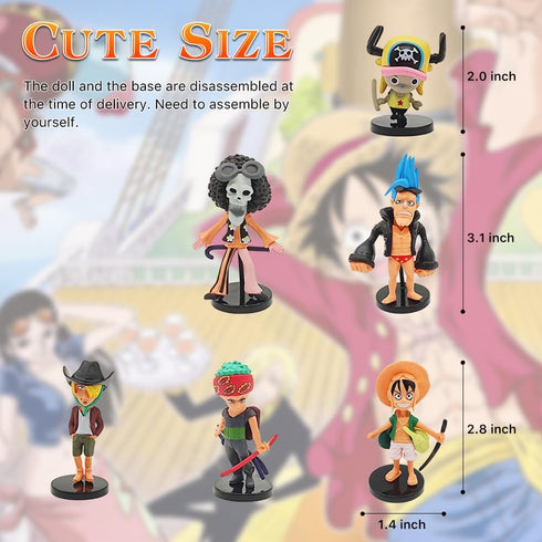 Action Figures, 6 PCS Anime Figurines, 2.8 inch PVC Mini Hero Statue as Cake Topper Decorations, Gift for Kids in Birthday Party, Christmas Day, E...