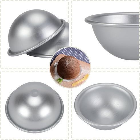 1PC Half Ball Cake Mold, Half Sphere Baking Mold Aluminum Hemisphere Diy Metal Bath Bomb Molds For Baking Handmade Soaps Bath Bomb Making Supplies...
