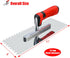 Tile Tools Stainless Steel Square Notched Trowel (11" x 4", Notch Size: 1/4") Masonry Hand Kit for Wall Floor Tiling Installation...