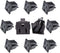 Panel Mount Outlet Power Socket 10Pcs US Plug 3 Pins AC 15A 125V Panel Screw Mount Type Female Connectors Adapter Black...