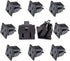 Panel Mount Outlet Power Socket 10Pcs US Plug 3 Pins AC 15A 125V Panel Screw Mount Type Female Connectors Adapter Black...