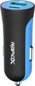 RapidX X2PD 30W USB-C PD Compact & Fast Dual Car Charger iPhone 14/13 / 12/11 / X / 8, Samsung Galaxy S22 S21 S20 S10 Note - Blue...