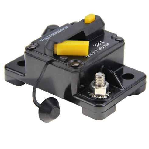 ZOOKOTO 12V-42VDC Waterproof 300A Circuit Breaker with Manual Reset Inline Fuse Inverter Fuse Holder 300amp for Marine Trolling Motors Boat ATV Ma...