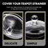 UPKOCH Tea Steeper Tea Steeper 4 Pack Glass Teapot Lid Replacement Teapot Strainer Covers Tea Filters Lids Tea Steepers Covers Teapot Spare Part G...