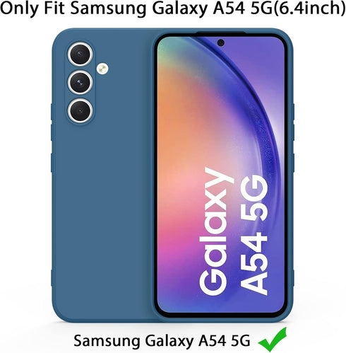 Vancle Case for Samsung Galaxy A54 5G Phone Case and 2-Pack Tempered Glass Screen Protector, Shockproof Bumper Silicone Case with Microfiber Linin...