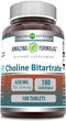 Amazing Formulas Choline Bitartrate Supplement | 650 Mg | 180 Tablets | Non-GMO | Gluten-Free | Made in USA...