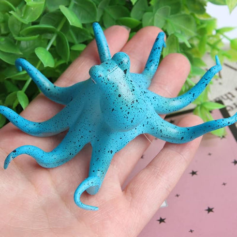 4 PCS Fluorescent Artificial Octopus Aquarium Ornament with Suction Cup Fish Tank Decoration...