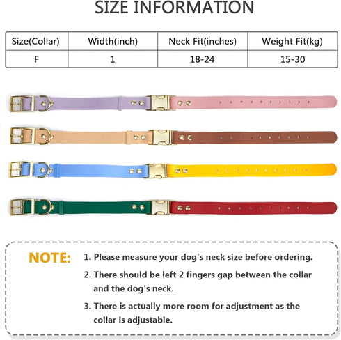 Pretty Jolly Waterproof Dog Collar with Safe Adjustable Buckle Multicolor Dog Collars Soft Comfortable Pet Collars for Medium Large Dogs Collars w...