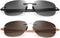 2 Pairs Rimless Bifocal Reading Glasses UV400 Protection Sunglasses Blue Light Blocking Lightweight Sun Readers for Unisex Men Women Outdoor Drivi...