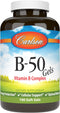 Carlson - B-50 Gels, Vitamin B Complex, Energy Production, Cellular Support & Optimal Wellness, 100 Softgels...