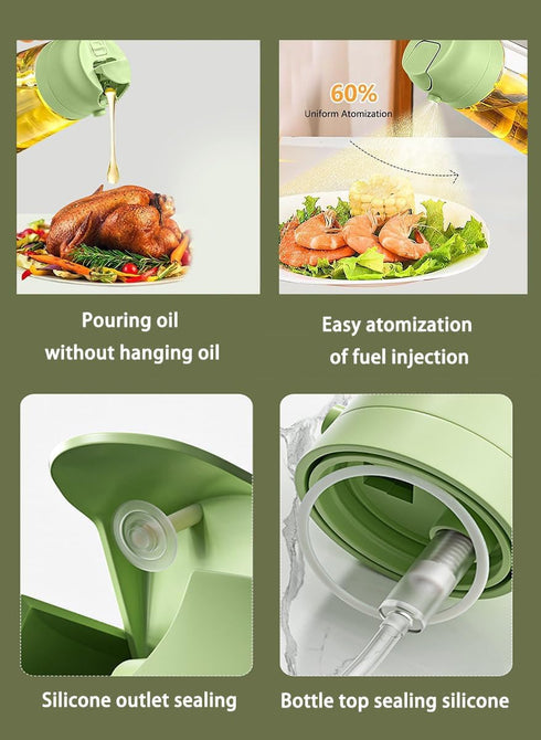 Sprayer for Cooking,470ml Olive Oil Spritzer,Oil Sprayer for Air Fryer, Salad,16oz Oil Dispenser Bottle for Kitchen?2 in 1 Olive Oil Dispenser?Oil...