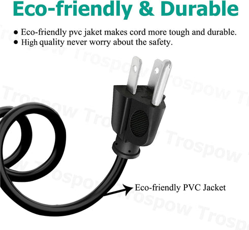 8.2ft 3 Prong Power Cord for KRK Rokit 5 8 G4 G3 RP6G3-NA RP5G2 VXT8 VXT6 VXT4 Studio Monitor Speaker Subwoofer AC Power Cord Supply Cable...