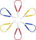Loop Colorful Grip Scissors Loop Handle Self-Opening Adaptive Cutting Scissors for Children and Adults Special Needs, 8 Inches(Yellow, Red, Blue,6...
