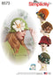 Simplicity US8573A Vintage Fashion Women's Flapper Hats Sewing Patterns By Rebecca Huber, Sizes S, M, and L...