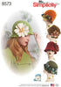 Simplicity US8573A Vintage Fashion Women's Flapper Hats Sewing Patterns By Rebecca Huber, Sizes S, M, and L...