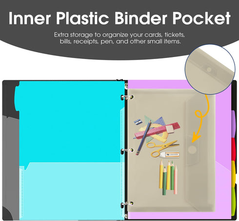 Telescoping Project Organizer Binder -Black...