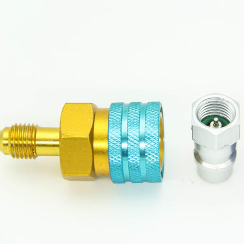 R1234YF To R134A Low Side Quick Coupler Adapter, R134a Adapter Car Air-conditioning Fitting Connector Refrigerant Can Compatible Valve Tool, R134a...