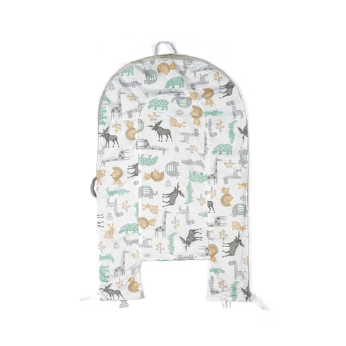 Cotton Baby Lounger Replacement Cover, Co-Sleeping Newborn Baby Nest Cover ONLY Breathable Machine Washable (F)...