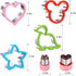 Sandwiches cookie Cutter set,Mouse & Dinosaur & Heart & Star Shapes Sandwich Cutters Cookie Cutters Vegetable cutters-Food Grade Cookie Cutter Sta...