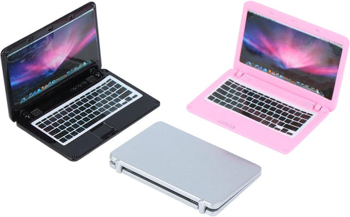 3 Pcs Coforful 1:12 Mini Laptop Set Dollhouse Mini Laptop Scene Miniatures Computer Simulation Notebook Lap Dolls House Furniture Doll Accessories...