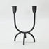 Hand Forged Iron 2Arm Candelabra Black Candle Holder Taper Candle Sconces for Table Centerpiece, Wedding Reception, Festive Christmas Mantel Decor...