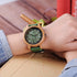 BOBO BIRD Mens Womens 44mm Big Neutral Bamboo Wooden Watch Unisex Japan Analog Quartz Green Silicone Strap Sports Casual Watches with Wood Box...