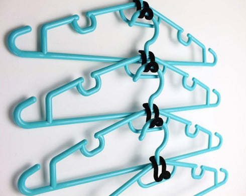 50 Pcs Mini Cascading Hanger Connection Hook for Clothes Velvet Hanger(Black)...