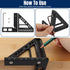Carpenter Square Hole Position Scribing Ruler, 3D Woodworking Square Multi Angle 22.5-90 Degree Measuring Ruler with Angle Pin Versatile Speed Squ...