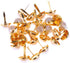 100pcs Mini Brads Metal Pearl Brad Paper Fastener for Scrapbooking DIY Craft Clothing Decoration Gold 12mm...