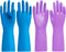 PACIFIC PPE 2 Pairs Dishwashing Cleaning Gloves with Latex free, Cotton lining, Kitchen Gloves (Purple+Blue, Large)...