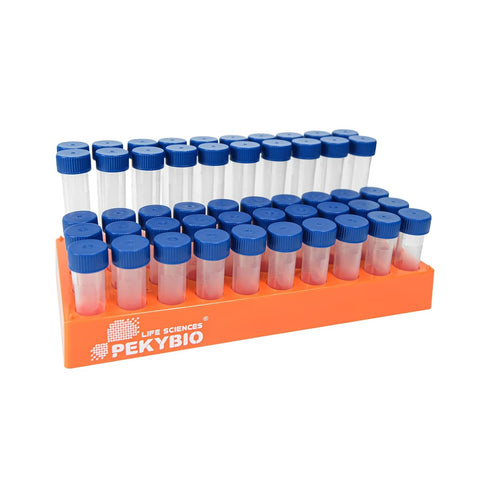 Clear Plastic Graduated Test Tubes 10ml Sterile Sample Storage Container with Screw Cap Self-Standing Lab Transport Tube, Case of 50...
