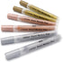 Gold Paint Pens with Silver,Rose Gold, Acrylic paint Pens for Rock Painting, Wood, Fabric, Glass, Canvas, Scrapbooking, Card DIY Metallic Acrylic ...