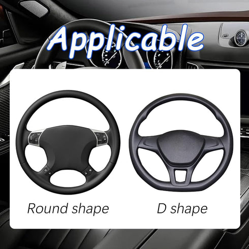 Car Steering Wheel Cover, 15 Inch Carbon Steering Wheel Cover, Breathable Anti-Slip Steering Wheels Accessories for Men Women, Car Interior Access...