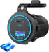 83W USB C Car Charger Socket 12V/24V Multiple USB Outlet with Power Switch, 65W PD3.0& QC3.0 Fast Charge Car USB Port Socket for Car Boat Marine T...