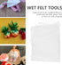 Wakauto Felting Pad 3pcs White Wet Net Felting Handmade DIY Nylon Mesh Cloth Felt Needle Netting Felting Tool for Home Handwork Crafts Materials F...