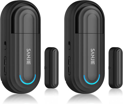 SanJie Door Window Alarm Sensors for Kids Safety/Home Security?Entry Alert when Door Opens 0-120 dB Volume Ajustable with 4 Modes DIY Kit Burglar ...