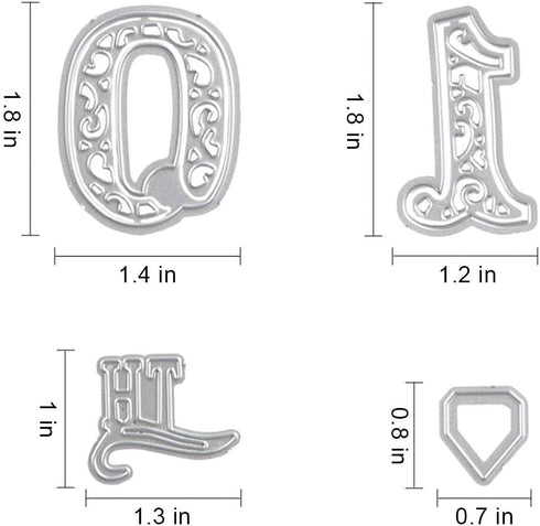 Number Dies for Scrapbooking Card Making, 0~9 Arabic Numbers Metal Cutting Dies Numbers Die Cuts for Decoupage Gift Birthday Date Cards DIY Scrapb...