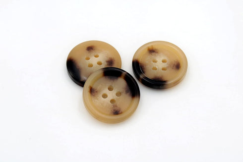 20PCS 4 Holes Resin Round Buttons Craft Sewing Snaps Handmade DIY Accessories (Beige, 25mm)...