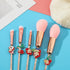 Mermaid Princess Makeup Brushes, Coshine 5pcs Mermaid Anime Metal Makeup Brush Set, Pink Cute Cosmetic Brush...