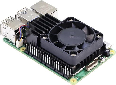 Yahboom Cooler for Raspberry Pi 5,with PWM Cooling Fan Aluminum Heatsink for Pi5?Insulation Silicone Thermal Pad Cool Cooler Pi50 Cool Down Quickl...