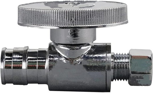 EZ-Fluid Expansion Type Pex Valve 3/8"OD Compression x 1/2"Pex Fittings 1/4Turn LF Brass Straight Stop Valve Water ShutOff Ball Valve,Fits Pex F19...