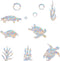 27 Pieces Turtle and Bubble Anti-Collision Window Clings - Glass Reminder Prism Decals - Avoid Birds Strikes – Decorate Your Glass Doors, JD022HAI...