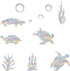 27 Pieces Turtle and Bubble Anti-Collision Window Clings - Glass Reminder Prism Decals - Avoid Birds Strikes – Decorate Your Glass Doors, JD022HAI...