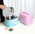 Cute Makeup Bag for Women Girls - Large Capacity PU Leather Waterproof Travel Cosmetic Bag with Handle and Divider Flat Lay Travel Makeup Bag Orga...
