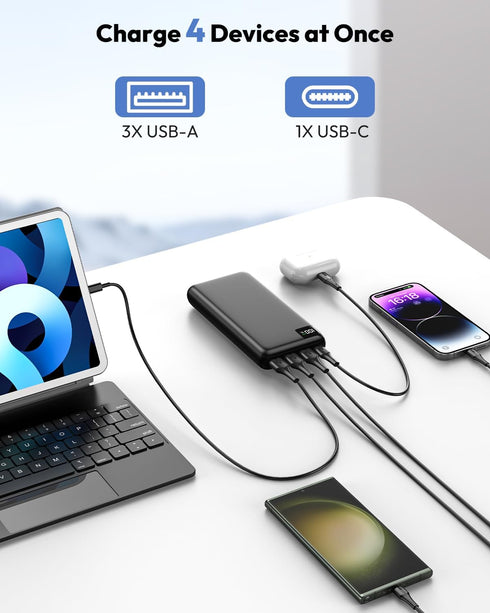 SOARAISE Power Bank 27000mAh Portable Charger 22.5W Fast Charging Phone Charger USB C in & Out PD External Battery Pack for iPhone, Android...