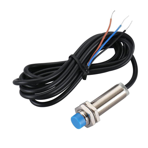 M12 Inductive Proximity Sensor Switch?NPN NC DC 12-24V, 4mm Detecting Distance SR12-04NCN 2M Cable Length...