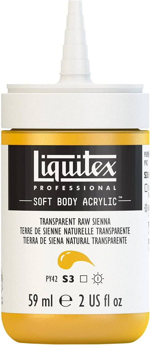 Liquitex Professional Soft Body Acrylic Paint, 59ml (2-oz) Bottle, Transparent Raw Sienna...