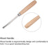 uxcell Wood Chisels Carving Knife, 10mm Chrome Plated 45# Carbon Steel Triangle Tip Woodworking Hand Tool Graver 165mm (6.5-Inch) Length...