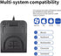 Upgraded USB Single Foot Pedal One Key Program Computer Keyboard with Five Custom Functions, Photoelectric Switch...