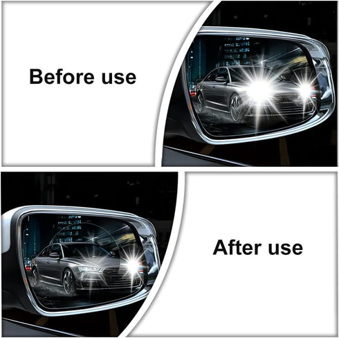 2 Pcs Car Rearview Mirror Films Anti Fog Car Rainproof Films Waterproof Car Mirror Rain Protector Film Wing Mirror Rain Deflector Film for Cars Tr...